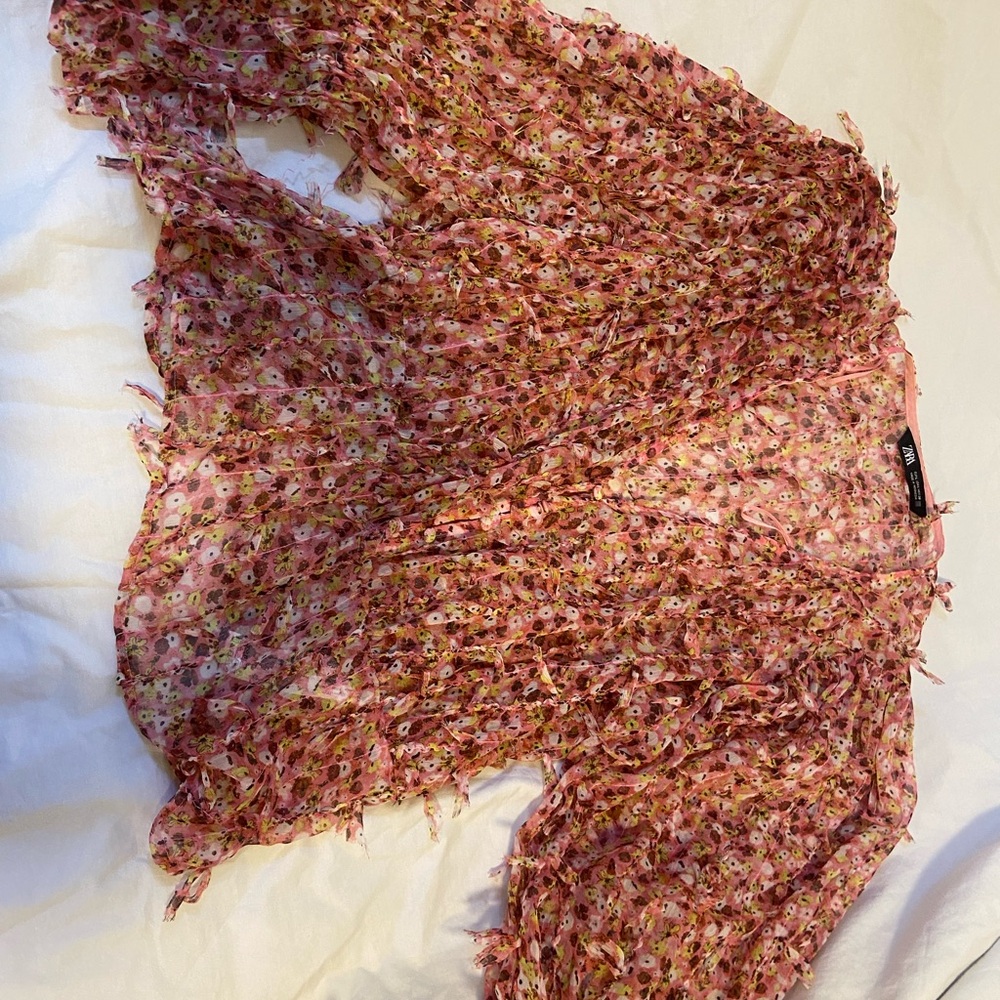 Zara Pink Floral Women's Cardigan